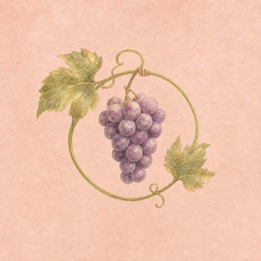 Centered watercolor trained grapevine for Self-control